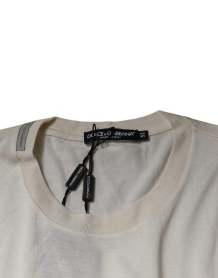 Off White Crew Neck Short Sleeve T-shirt - Image 6