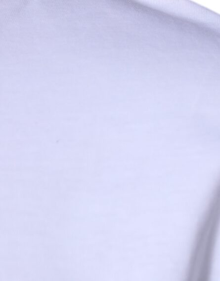 White Red Leopard Cotton Crew Neck T-shirt - Image 4