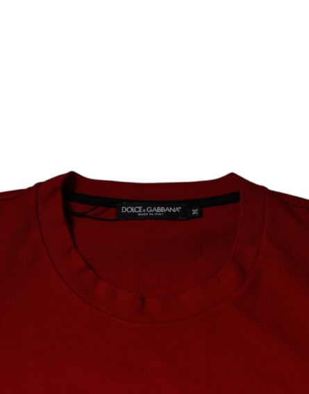 Red DG Eye Cotton Crew Neck T-shirt - Image 6