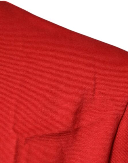 Red DG Logo Cotton Crew Neck T-shirt - Image 4