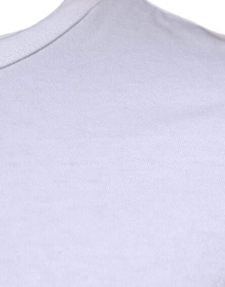 White Stripes Crew Neck Short Sleeves T-shirt - Image 4
