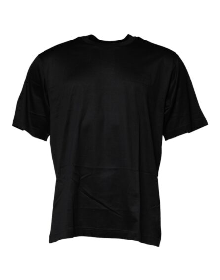 Black Crew Neck Short Sleeve T-shirt - Image 2