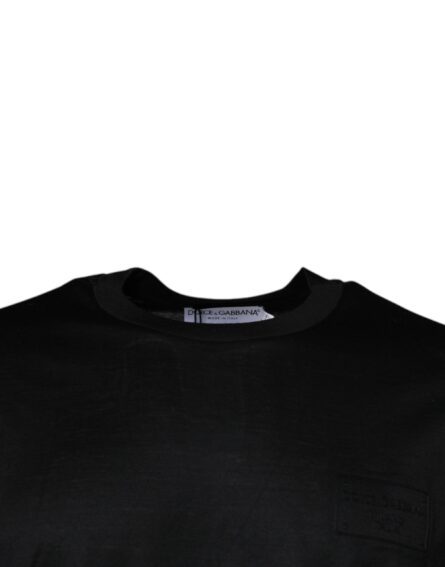Black Crew Neck Short Sleeve T-shirt - Image 3