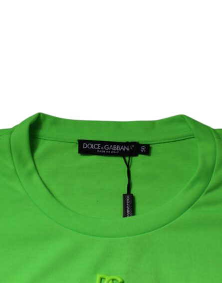 Green DG Logo Cotton Crew Neck T-shirt - Image 6