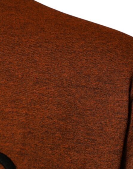 Brown DG Logo Cotton Crew Neck T-shirt - Image 4