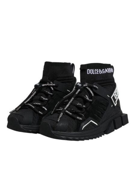 Black Sorrento Socks Logo Sneakers Shoes - Image 3