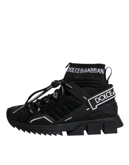 Black Sorrento Socks Logo Sneakers Shoes - Image 5