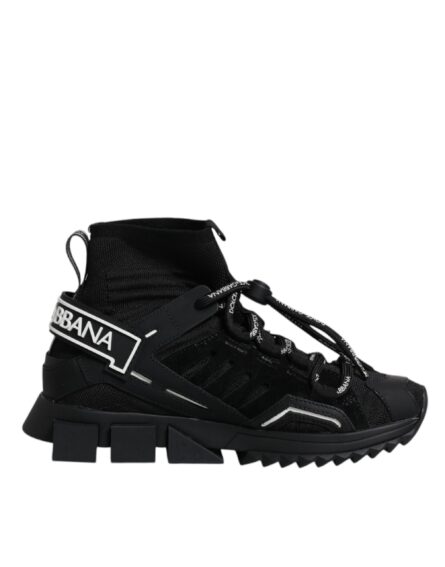 Black Sorrento Socks Logo Sneakers Shoes - Image 6