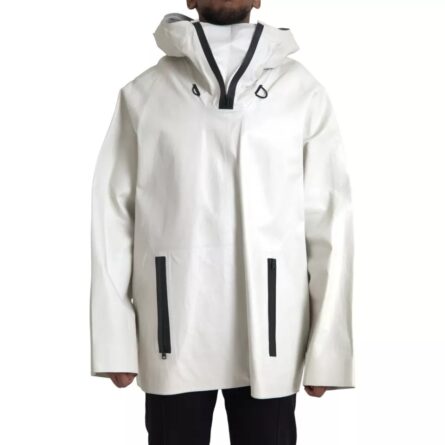 White Leather Men Waterproof Jacket Blouson - Image 2