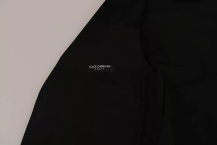 Black Wool Logo Waistcoat Vest - Image 7