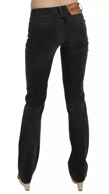 Black Slim Fit Cotton Jeans D&G Pants - Image 5