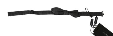 Gray Silk Patterned Mens Necktie Bow Tie - Image 3