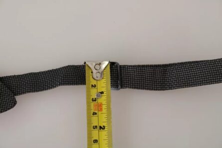 Gray Silk Patterned Mens Necktie Bow Tie - Image 6