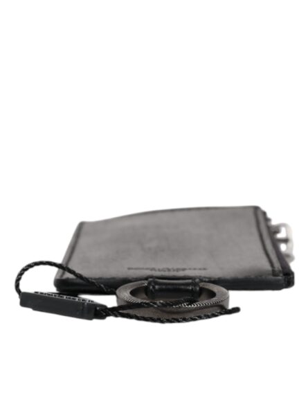Black Horse Leather Lanyard Logo Card Holder Wallet - Image 5