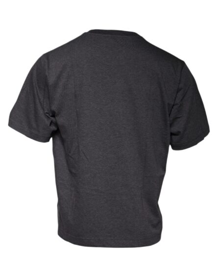 Dark Gray Crew Neck Short Sleeves T-shirt - Image 3