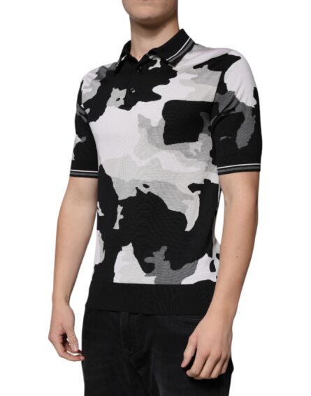 Multicolor Camouflage Collared Polo T-shirt - Image 3