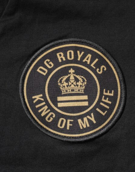 Black Cotton Logo Vneck Short Sleeve T-shirt - Image 8