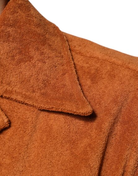Hazel Cotton Velvet Button Down Collared Shirt - Image 6