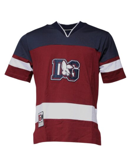 Multicolor Cotton Vneck Short Sleeve T-shirt - Image 2