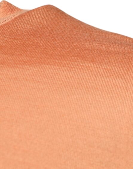 Beige Wool Crewneck Pullover Cropped Sweater - Image 4