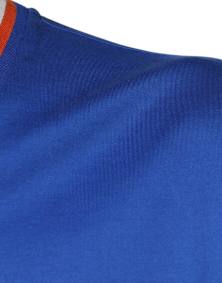 Blue Logo V-neck Short Sleeve T-shirt - Image 6