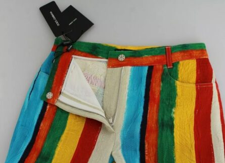 Multicolor Flared Riga Pittorica Pants - Image 3
