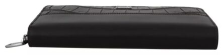 Brown Exotic Leather Zip Around Continental Clutch Wallet - Image 3