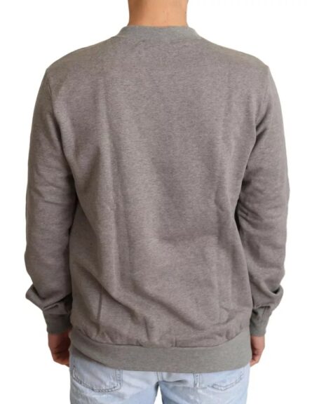 Gray Crown King Cotton Pullover Sweater - Image 7