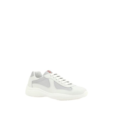 White Polyamide Low Top Sneakers - Image 2