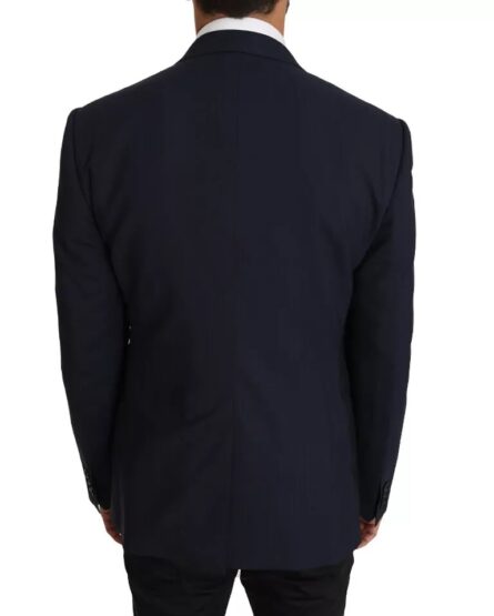 Blue Wool MARTINI Blazer Vest 2 Piece - Image 4