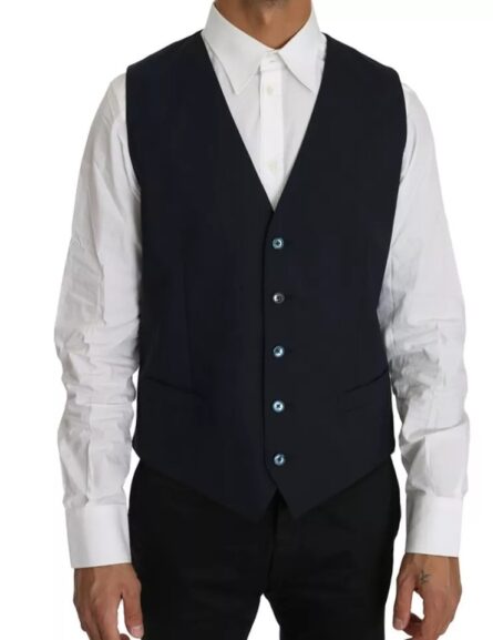 Blue Wool MARTINI Blazer Vest 2 Piece - Image 8