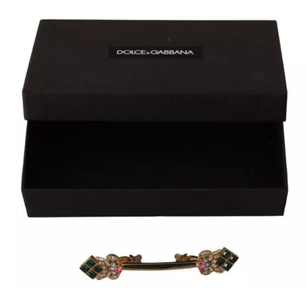 Gold Plated 925 Sterling Silver Crystal Collar Stop Brooch - Image 3