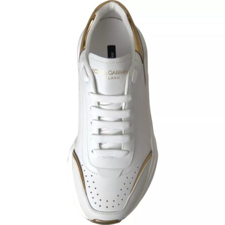 White Gold DAYMASTER Leather Sneakers Men Shoes - Image 4