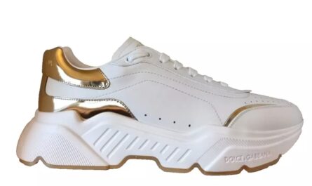 White Gold DAYMASTER Leather Sneakers Men Shoes - Image 5