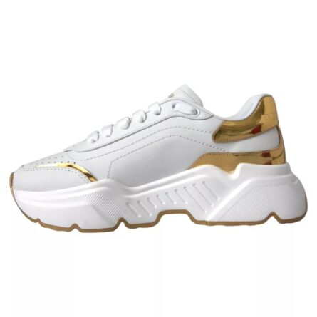White Gold DAYMASTER Leather Sneakers Men Shoes - Image 8