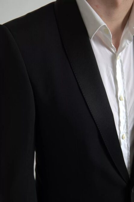 Black Wool Single Breasted MARTINI Blazerclothing - Image 5