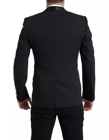 Black Wool Single Breasted MARTINI Blazerclothing - Image 6