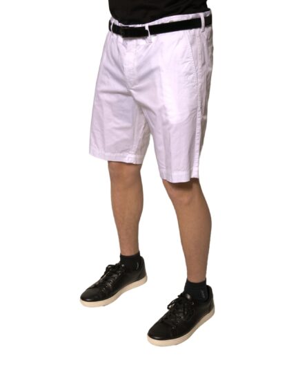 White Chinos Cotton Stretch Casual Shorts - Image 3
