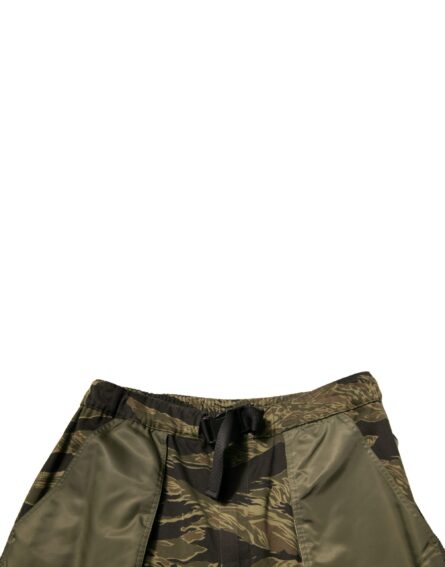 Green Cotton Jogger Cargo Pants - Image 5