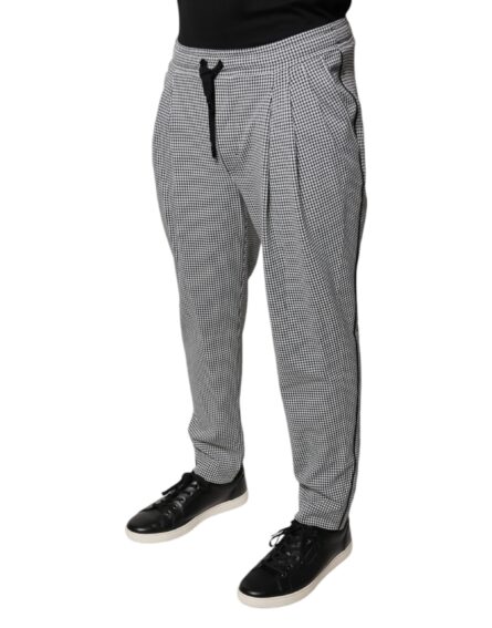 Black White Houndstooth Skinny Dress Pants - Image 3