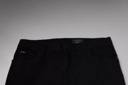 Black Logo Cotton Stretch Skinny Denim Jeans - Image 5