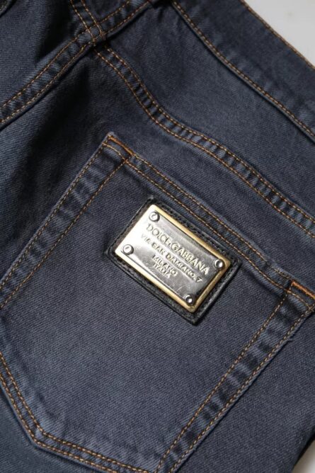 Dark Gray Cotton Skinny Denim Jeans - Image 7