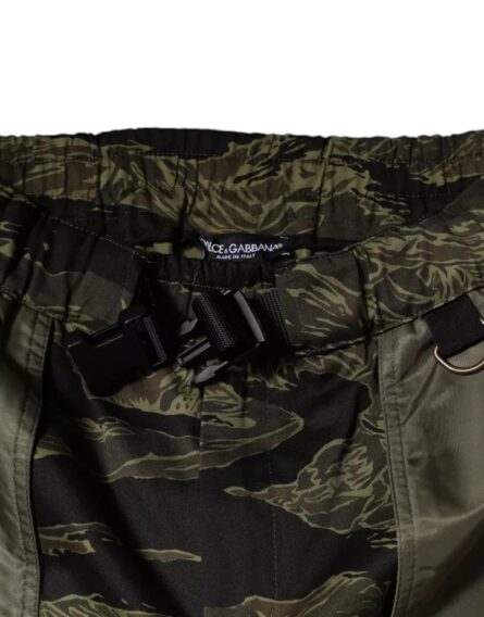 Green Cotton Jogger Cargo Pants - Image 8