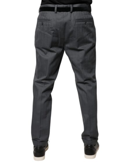 Gray Tapered Formal Dress Pants - Image 4