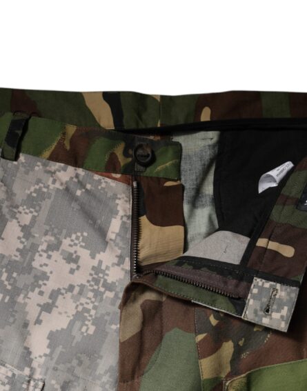 Multicolor Patchwork Camouflage Cargo Pants - Image 5