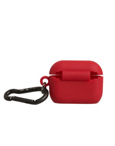 Red Silicone Rubber Logo Embossed Airpods Case - Image 5