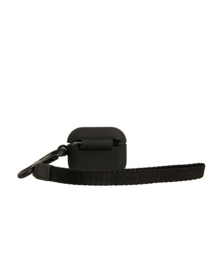 Black Silicone Rubber Logo Embossed Airpods Case - Image 4