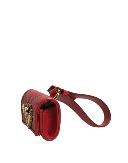 Black Leather Devotion Heart Strap Airpod Case - Image 3
