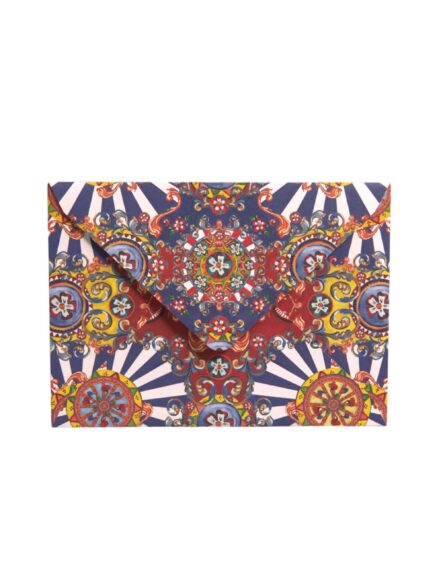 Multicolor Carretto Siciliano Envelope Post Card Holder - Image 7