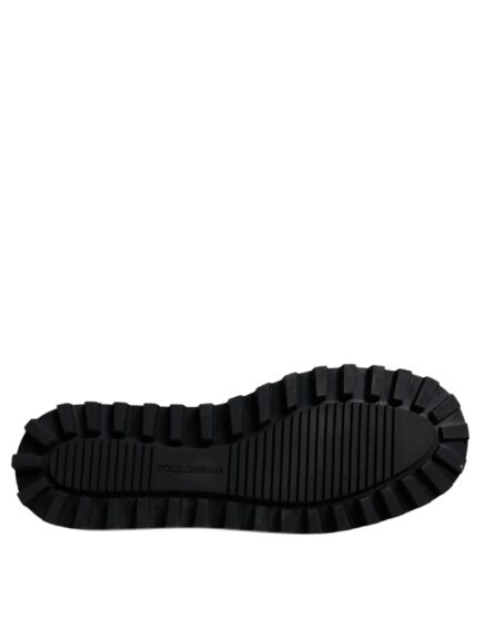 Black Nylon Quilted Logo Patch Sandals Slides Shoes - Image 7